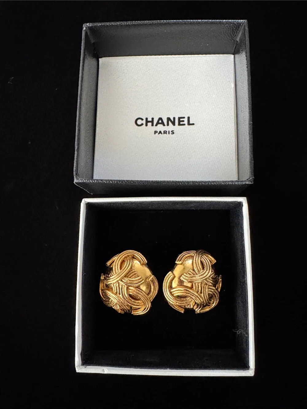 CHANEL Vintage Pre-Loved 1994 Triple CC Clip-On Earrings
